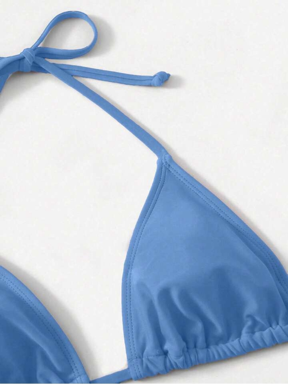 Blue Tie-String Triangle Bikini Set - Picture 4 of 5
